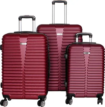 Cestovní kufr Linder Exclusiv MC3079 sada kufrů červená
