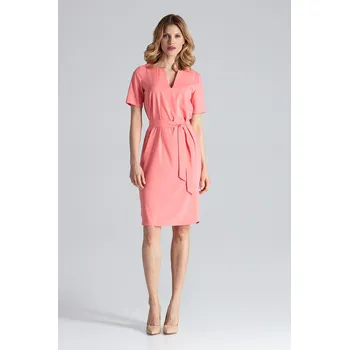 Dámské šaty Meruňkové krátké šaty M669 Coral Velikost: M