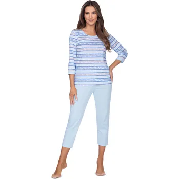 Dámské pyžamo Regina pyžamo 609 - sv. modrá, XL (Bavlněné pyžamo dámské)