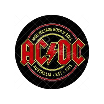 Jedlá dekorace na dort AC/DC černé, VARIANTA Jedlý papír 1503