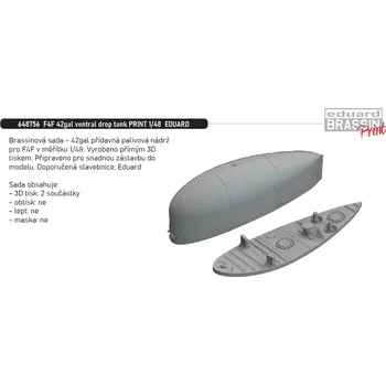 Plastikový model Eduard 1/48 F4F 42gal ventral drop tank PRINT (EDUARD)