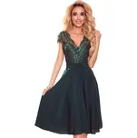 Glara Krajkové společenské šaty s krátkým rukávem 827083