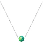 NUBIS® Ocelový náhrdelník s opálem - kulička 6 mm - NBP61-OP11