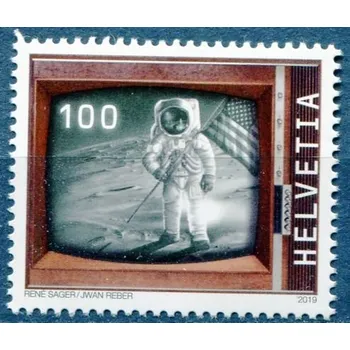 Poštovní známka Swiss post (2019) MiNr. 2602 ** - Švýcarsko - přistání na Měsíci