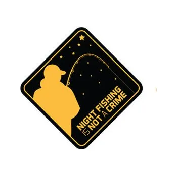 Rybářský naviják Delphin Rybářská nálepka na auto - Night fishing is not a crime Získejte slevu -5% za registraci v e-shopu