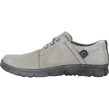 Pánské polobotky Kacper pánské kožené polobotky 1-3433 šedé Velikost: 43