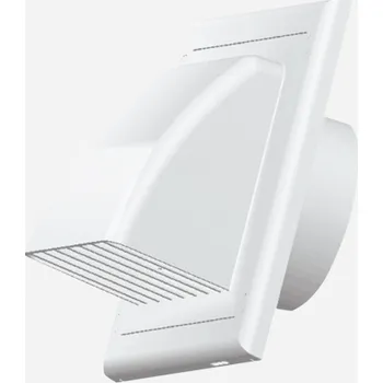 Domácí ventilátor Den Braven Ukončovací článek kanálu horizontální, průměr 100 mm, s mřížkou a klapkou