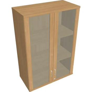 Kancelářský vozík HOBIS kancelářská policová skříň horní - SZ 3 80 04 H, zámek Huwill, dub + doprava zdarma