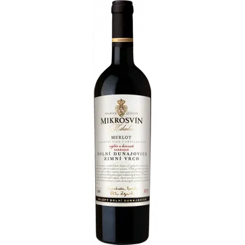 Víno Merlot, Dolní Dunajovice, Zimní vrch, barrique 2019 Mikrosvín Mikulov 0,75 l