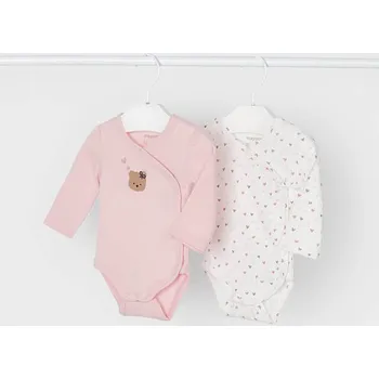 Kojenecká souprava Mayoral souprava 2ks body s dlouhým rukávem 2701 - 67 růžové Rozměr: 1 - 2 měsíce, 60 cm