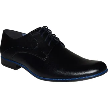 Pánské polobotky De plus pánská společenská obuv 0-97 Barva: černá, Velikost: 45