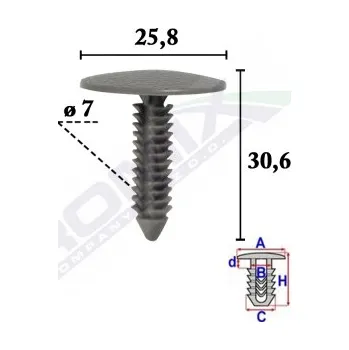 Oprava karosérie Romix Spona na čalounění C70609