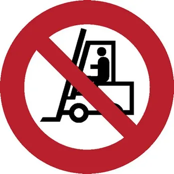 Značení Značka Zákaz provozu motorových vozíků, samolepicí fólie, Ø 200 mm