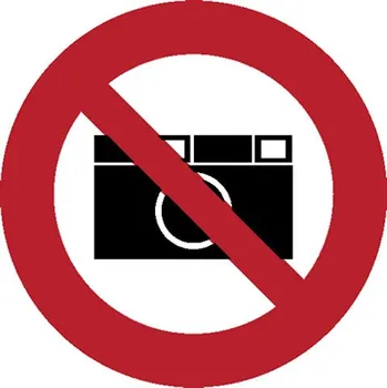 Značení Značka Zákaz fotografování, samolepicí fólie, Ø 200 mm