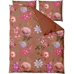 Terakotově hnědé povlečení na dvoulůžko z bavlněného saténu Bonami Selection Blossom, 200 x 220 cm ID_1418727