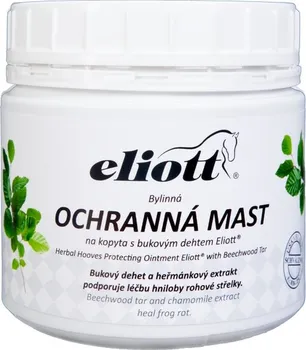 Kosmetika pro koně Eliott Ochranná bylinná mast na kopyta s bukovým dehtem 450 ml