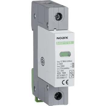 modulární přístroj a rozvaděč Noark 103333 Ex9UE1+2 12.5R 1P 275 Svodič přepětí, třída 1+2 (B+C), Iimp=12,5 kA, Uc=275 VAC, 1pól, se signalizačním kontaktem (Ex9UE1+2 12.5R 1P 275)
