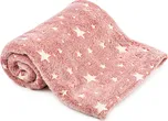 Svítící deka Stars 100 x 160 cm růžová