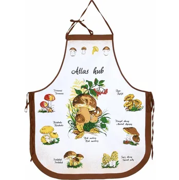 Kuchyňská zástěra Zástěra kuchyňská, Houby, hnědá