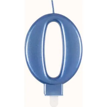 Dortová svíčka Svíčka dortová modrá metalická 0