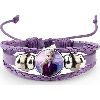 Náramek Načančaná.cz Dětský kožený náramek Princezna Elsa