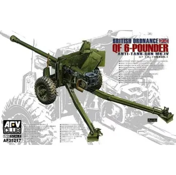 Plastikový model AFV Club 1/35 British Ordnance QF 6-Pounder Anti-Tank Gun Mk.IV