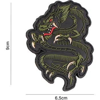 Nášivka Gumová nášivka 101 Inc Dragon - olivová