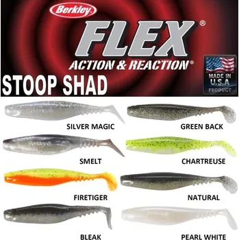 Umělá nástraha Gumová nástraha Berkley Flex Stoop Shad 10cm - Natural