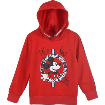 Chlapecká mikina Dětská mikina MICKEY MOUSE GOOD VIBES červená Velikost: 128