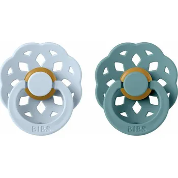 Bibs dudlíky kaučuk 2 ks 6 m+ měsíců Boheme Baby-blue/Island-sea