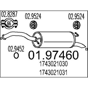 Auto-moto Zadní tlumič výfuku MTS 01.97460