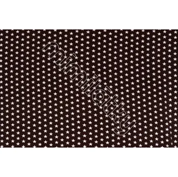 Hvězdy 1,5cm na hnědé úplet