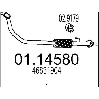 Auto-moto Výfuková trubka MTS 01.14580