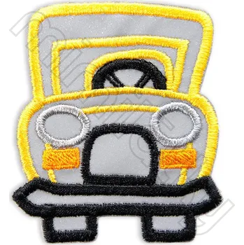 Nášivka Nášivky reflexní nažehlovací žluté auto