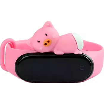 Příslušenství k fitness náramku Mi Band 5/6 dětský silikonový 3D náramek zvířátka Typ: Růžová