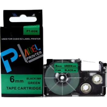 Pásek do tiskárny ompatibilní páska s Casio XR-6GN1, 6mm x 8m