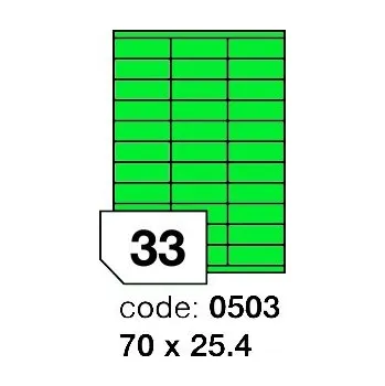 Samolepící etiketa Samolepící etikety Rayfilm Office 70x25,4 mm 100 archů, matně zelená, R0120.0503
