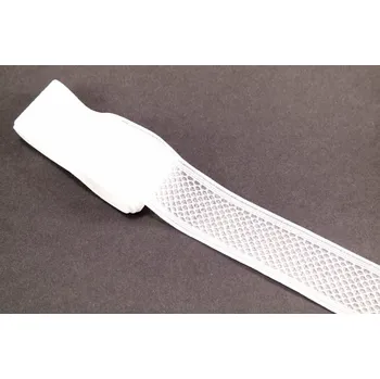 Textilie Ozdobná síťovaná pruženka - smetanová - šířka 3,5 cm