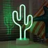 Dekorativní svítidlo ACA Lighting Neonová lampička 1xLED 2,4W Kaktus