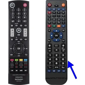 Dálkový ovladač Dálkový ovladač Sharp GB067WJSA náhradní