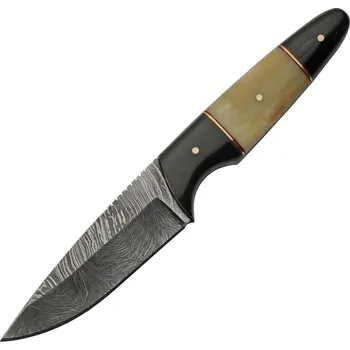 lovecký nůž Damascus Fixed Blade Buffalo/Camel