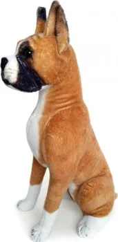 Plyšová hračka Plyšový sedící pes boxer 64 cm