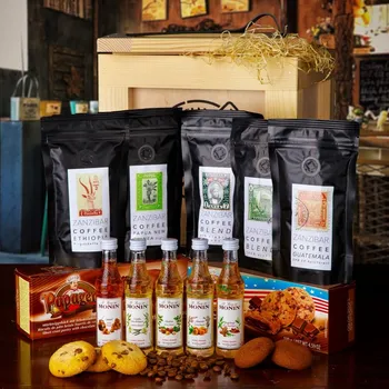 Dárkový potravinový koš Dárková bedna s páčidlem - Kafař + odeslání do 48 hodin, + doprava zdarma