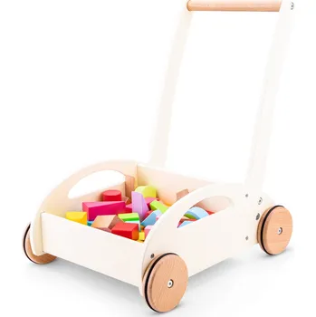 Dětské chodítko Woet by New Classic Toys New Classic Toys Dřevěné chodítko s kostkami 11320