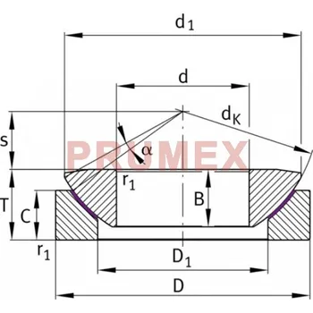Durbal DGE 10 AW axiální kloubové ložisko