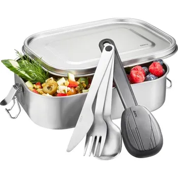 Svačinový box Svačinový box ENDURE s příborem MOVE - GEFU (Sada: obědový box ENDURE, velký + sada příborů MOVE, 4 kusy - GEFU)