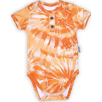 Kojenecký body Kojenecké bavlněné body s krátkým rukávem Nicol Tomi oranžová, vel. 62 (3-6m)