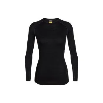 ICEBREAKER W 150 Zone LS Crewe black S; Černá triko + DÁREK DLE VÝBĚRU!