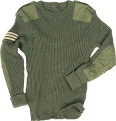 Pánský svetr Svetr britský COMMANDO ZELENÝ použitý