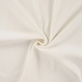 Úplet žebrovaný široký, ecru 510 (E) (Široký žebrovaný úplet z Holandska)